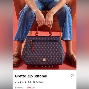 Dooney & Bourke Gretta Zip Satchel – Burgundy + Matching Wallet